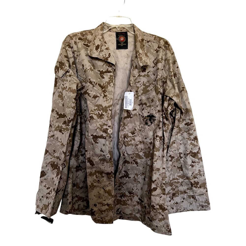 EA Industries Inc. Marine Camo Med-Lng New Military Jacket Desert Marpat MCCUU